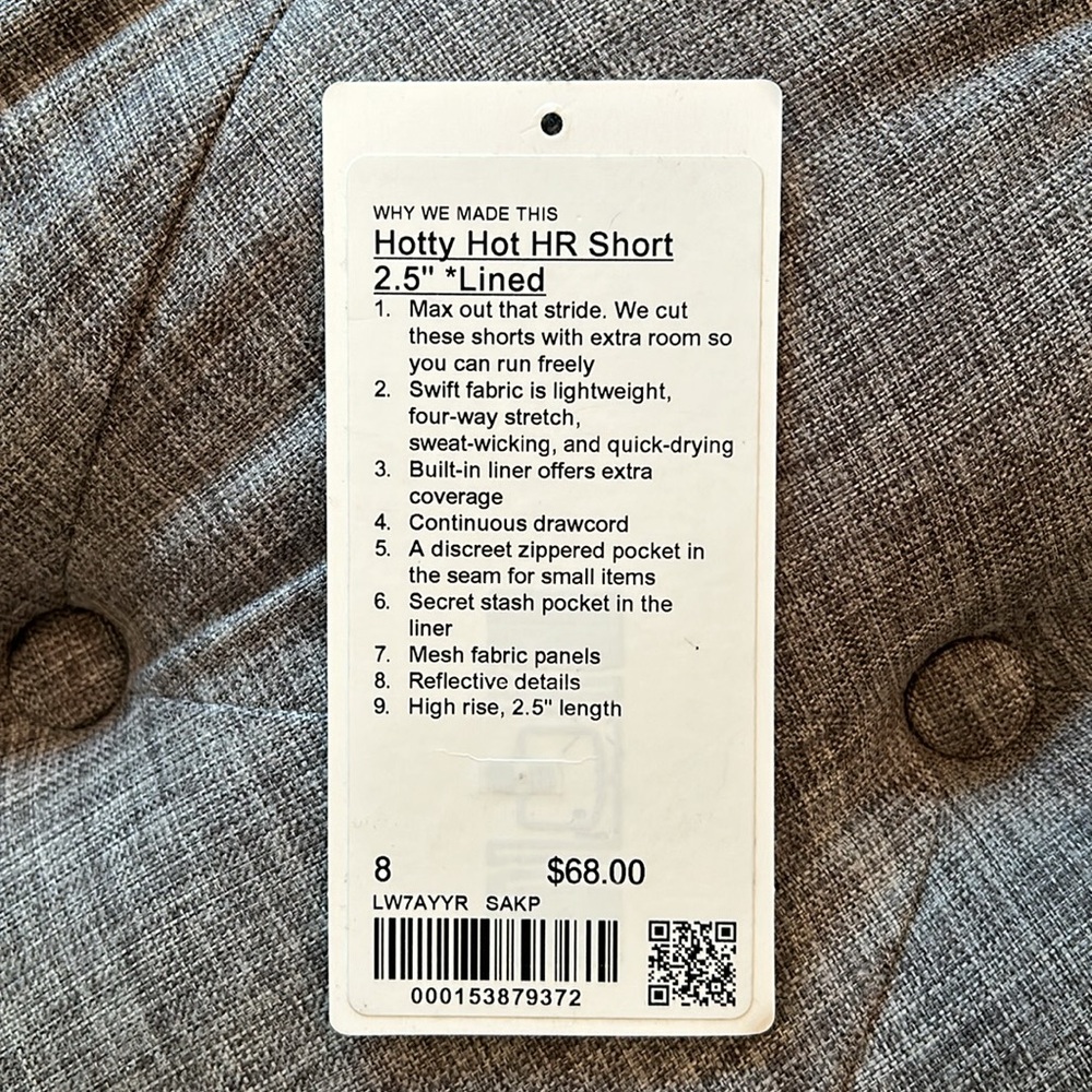 Lululemon Hottie Hot high rise 2.5 inch sakura pink size 8 like new - Picture 5 of 7